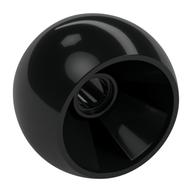 Wheel Smooth 24 × 14mm with Pin Hole Black