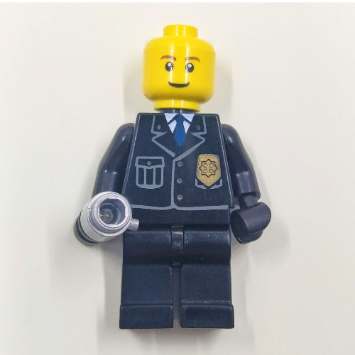 Minifig Complete Assembly, Policeman, Light Up Flashlight [No Color/Any Color]