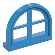 Window 4 × 3 Lattice with Rounded Top Dark Azure