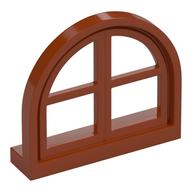 Window 4 × 3 Lattice with Rounded Top in Dark Orange