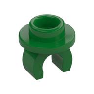 Plate Special Round 1 × 1 with Hollow Stud and Underside Clip Grün