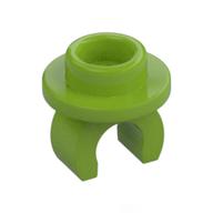 Plate Special Round 1 × 1 with Hollow Stud and Underside Clip Limette