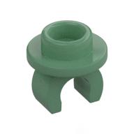 Plate Special Round 1 × 1 with Hollow Stud and Underside Clip Sandgrün