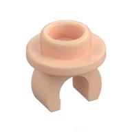 Plate Special Round 1 × 1 with Hollow Stud and Underside Clip Hellnougat