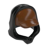 Hood over Cap, Reddish Brown Cap Pattern Schwarz