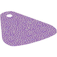Neckwear Cape, Tapered with 1 Small Top Hole and Shiny Dots Print Medium Lavender