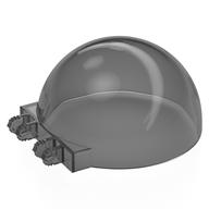 Windscreen 6 × 6 × 3 Dome with Dual 2 Fingers Trans-Black