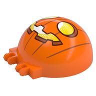 Windscreen 6 × 6 × 3 Dome with Dual 2 Fingers with Carved Pumpkin print Orange