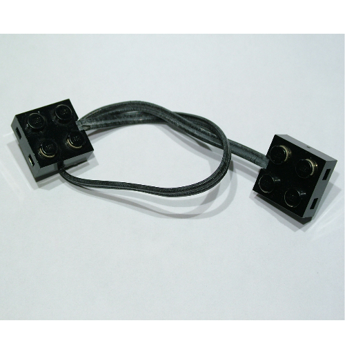 Wire with Brick 2 × 2 × 2/3 Pair, 26L in Black