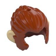 Hair and Sideburns, with Tan Ears Print Dark Orange