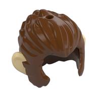 Hair and Sideburns, with Tan Ears Print Rotbraun