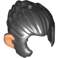 Hair and Sideburns, with Nougat Ears Print Schwarz