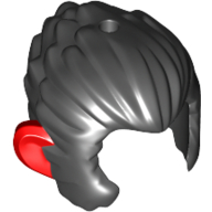 Hair and Sideburns, with Red Ears Print Schwarz