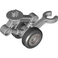 Duplo Airplane Landing Gear with Two Wheels and Clip Light Bluish Gray