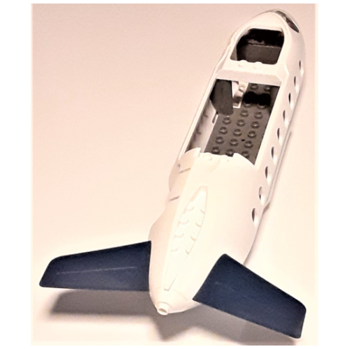 Duplo Airplane Fuselage 14 × 30 × 5 Weiß