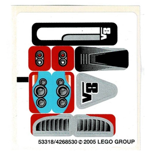 Stickerbogen für Set 8656-1 [Keine Farbe/Beliebige Farbe]