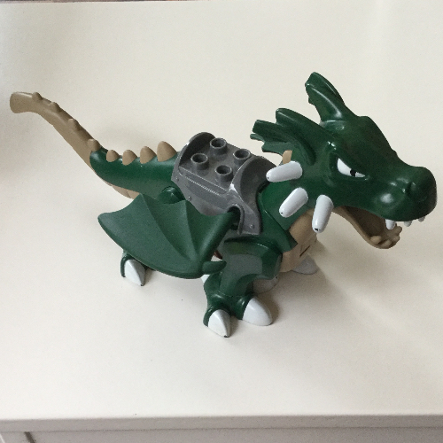 Duplo Dragon Large with Tan Underside Dark Green