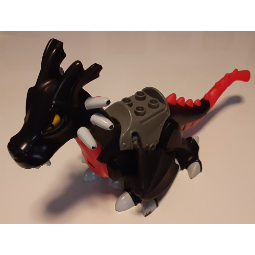 Duplo Dragon Large with Red Underside Black