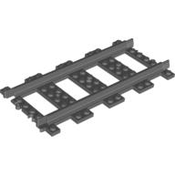 Vehicle Track, Train, Plastic (RC Trains) Straight Dark Bluish Gray
