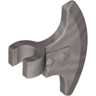 Weapon Axe Head, Clip-on (Viking) [Thick Clip] Flat Silver