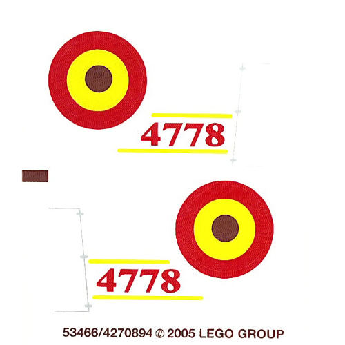 Sticker Sheet for Set 4778-1 [No Color/Any Color]