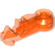 Large Figure Head Connector Block Eye/Brain Stalk (Piraka) - Light-Up Trans-Neon Orange