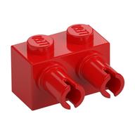 Stein speziell 1 × 2 mit 2 Pins, quadratisch Pinlöcher Rot