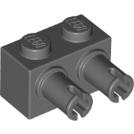 Stein speziell 1 × 2 mit 2 Pins, quadratisch Pinlöcher