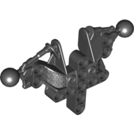 Large Figure Skeletal, Torso, Upper, with 2 Ball Joints (Toa Inika) Black