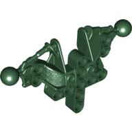 Large Figure Skeletal, Torso, Upper, with 2 Ball Joints (Toa Inika) Dark Green
