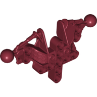 Large Figure Skeletal, Torso, Upper, with 2 Ball Joints (Toa Inika) Dunkelrot