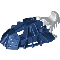Large Figure Foot, Toa Inika Elliptical with Marbled White Pattern Dark Blue