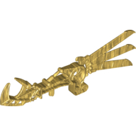 Large Figure Weapon Blade, Piraka Three Blade Scissor (Zaktan) Perlgold