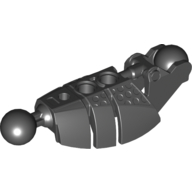 Large Figure Skeletal, Limb, Plated with 2 Ball Joints (Piraka) Black