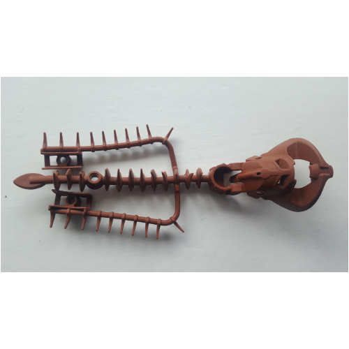 Large Figure Mask Piraka, with Flexible Spine and Arm Covers, Avak Rotbraun