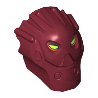Minifig Head Special, Inika Toa Jaller Print Dunkelrot