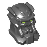 Minifig Head Special, Inika Toa Hewkii Pearl Dark Gray