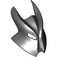 Large Figure Mask / Visor, Vladek with Horns Speckle Black-Silver
