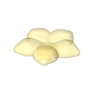 Clikits Icon, Flower 2 × 2 Large, 5 Petals with Pin Trans-Fire Yellow