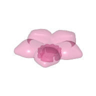 Clikits Icon, Flower 2 × 2 Large, 5 Petals with Pin Trans-Dark Pink