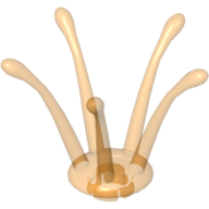 Clikits Icon, Flower Center, 3 × 3 × 2 Trans-Orange