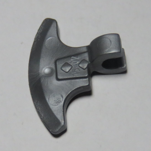 Weapon Axe Head, Clip-on (Viking) [Thin Clip] Flat Silver