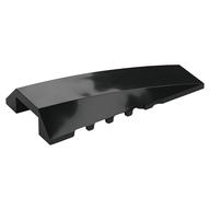 Brick Wedged, Curved 4 × 8 No Top Studs Black