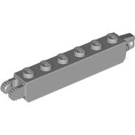 Hinge Brick 1 × 6 Locking with 1 Finger Vertical End and 2 Fingers Vertical End, 7 Teeth Hellblaugrau