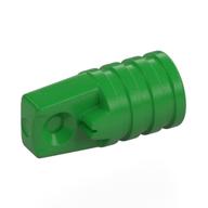 Hinge Cylinder 1 × 2 Locking with 1 Finger and Axle Hole On Ends [No Side Slots] Bright Green