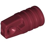 Hinge Cylinder 1 × 2 Locking with 1 Finger and Axle Hole On Ends [No Side Slots] Dark Red
