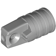 Hinge Cylinder 1 × 2 Locking with 1 Finger and Axle Hole On Ends [No Side Slots] Light Bluish Gray