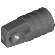 Hinge Cylinder 1 × 2 Locking with 1 Finger and Axle Hole On Ends [No Side Slots] Dunkelblaugrau