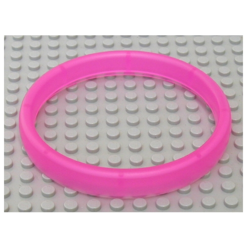 Clikits Connector, Ring 10 × 10 × 1 for Pencil Holder Transparent-Dunkelrosa