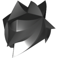 Hair Angular Swept Sideways Schwarz